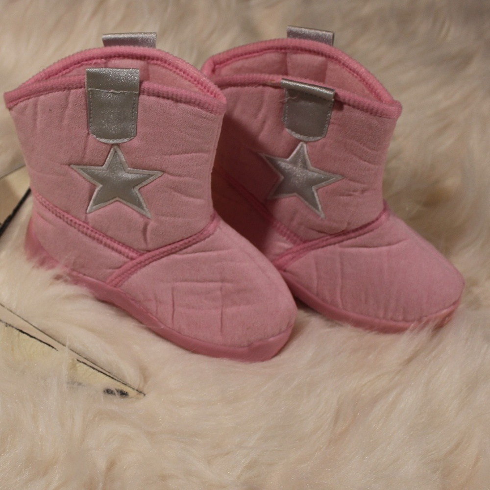 Soft Pink Cowboy Boots with Silver Star